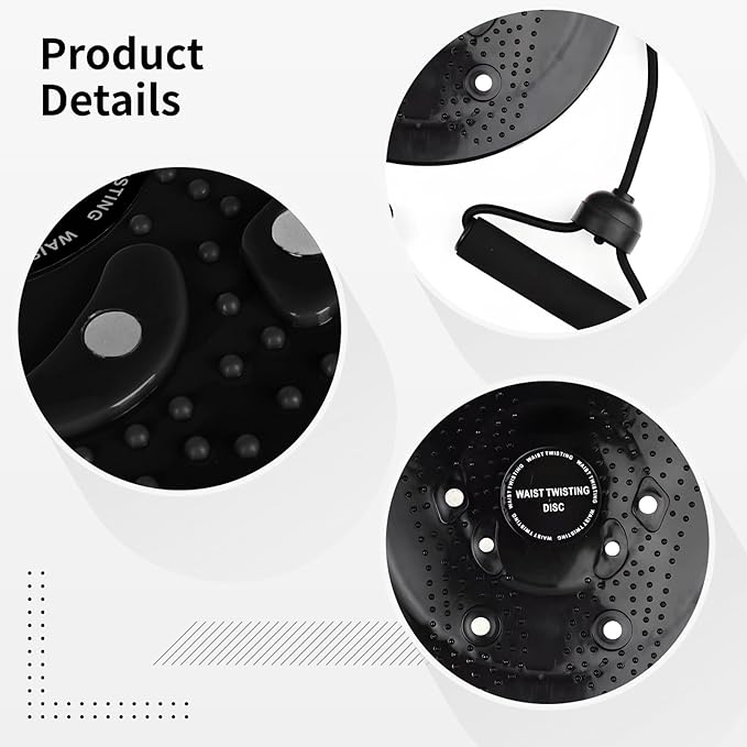 Ab Twister Board, Waist Whisper - 9.8 x 9.8 x 1.4 in Waist Twisting Disc, Plastic Material, Home Exercise, Slim Waist Effortlessly, Supports Up to 220 lbs