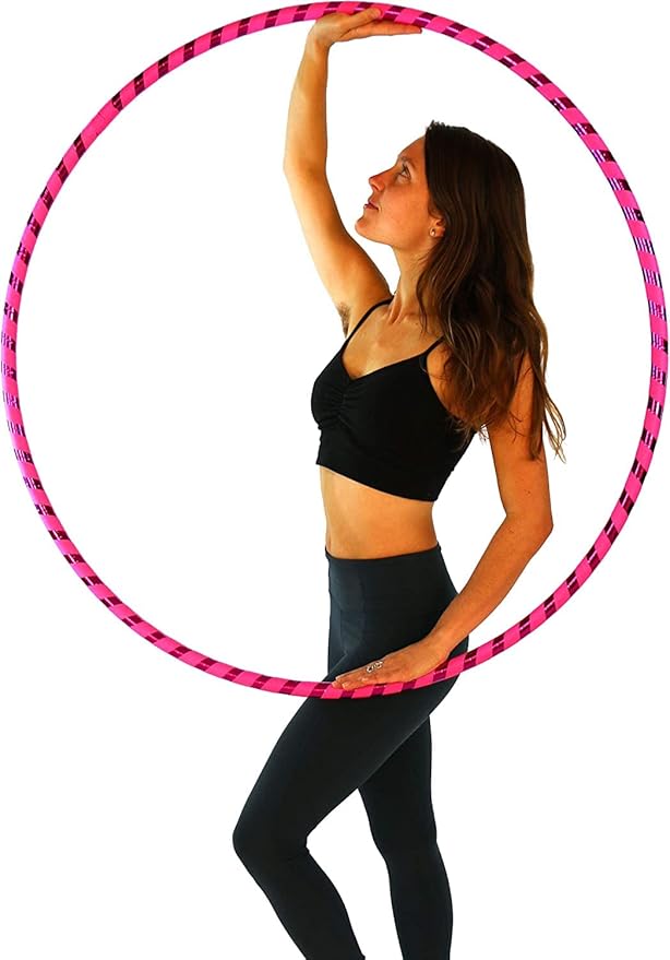 Weighted Beginner Fitness Hula Hoop for Adults - Exercise Hoop for Weight Loss & Core Workout - Large Diameter Hoop for Easy Learning - Handmade in USA - Multiple Sizes & Colors