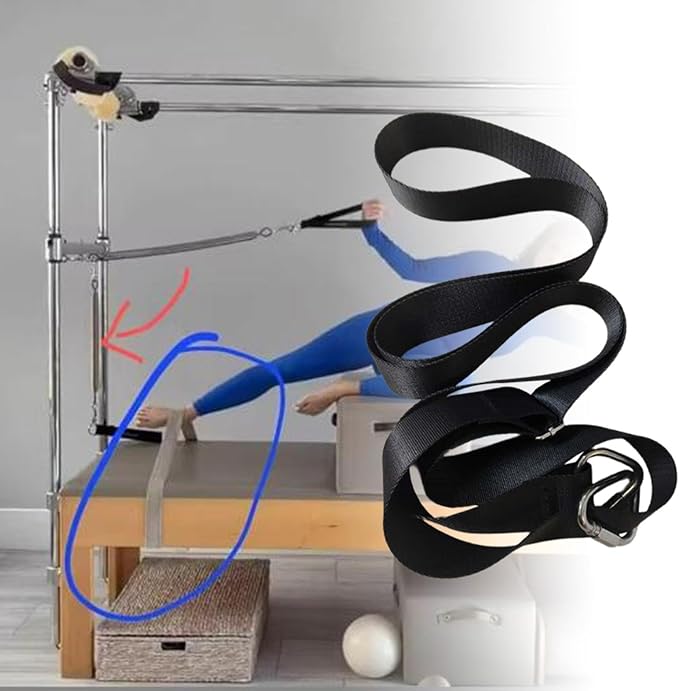 YIJU Pilates Equipment Strap,Exercise Strap Pilates Reformer Belt Core Bed Accessories for Tension Spring Indoor Daily Home Gym