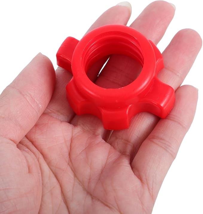 Yardwe Dumbbell Nut Accessories 4 Pcs Set for 1 Inch Barbell Screw Clamp Fitness Equipment Attachments Secure Weight Locking Nuts for Home Strength Training
