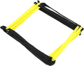 Housoutil Agility Ladder Football Training Ladder with 9-Square Grid Foldable Soft Rungs Soccer Agility Footwork Drills Sports Conditioning