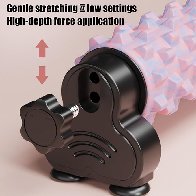 Leg Foam Roller - Deep Muscle Rolling Stretch, Suction Cup Stability Base, Physical Recovery Massage Tool, Targeted Lower Body Relief | Home Gym Yoga Pilates Fitness Workout Post Sports Training