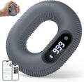 Smart Donut Fidget Toys Adults - Bluetooth Connected Silicone Grip Strength Trainer with App Games & Video Remote Control, Portable Hand Therapy Exercise for Relief and Fitness (40 LB)