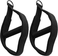 Double Loop Pilates Circle Foot Straps For Reformers – 2-Pack Fleece Exercise Bands With D-Rings, Non-Slip Texture, Adjustable Length & Cross Bar – Home Or Gym Use