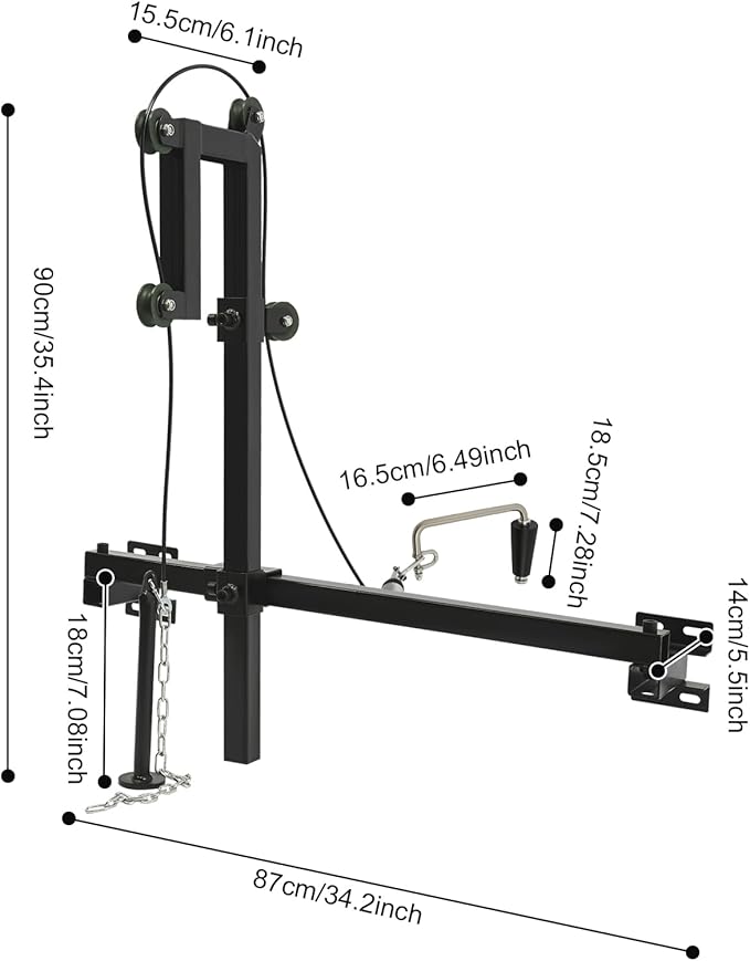 Arm Strength Training Device, 440.92 Lbs Load Capacity Arm Wrestling Training Pulley System Kit, Forearm Workout Table Professional Equipment, Wrist Strength Trainer for Home, Gym