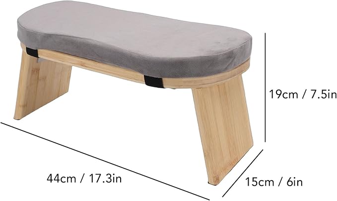 Meditation Bench, Meditation Stool, Wooden Folding Kneeling Stool with Cushion & Carry Bag for Prayer & Travel