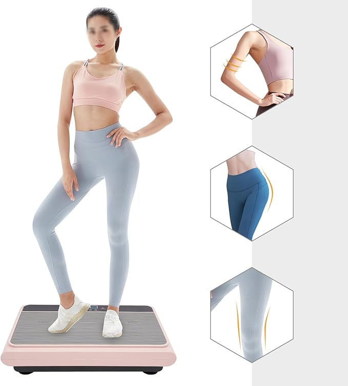 Vibration Plates Exercise Machine, Shake Plate with LCD Display, Vibrating Plate for Lymphatic Drainage, Whole Body Vibration Plate with 99 Speed for Weight Loss Shaping Recovery