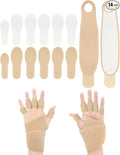 14 PCS Castor Oil Pack Wraps for Hands Wrists and Fingers,Castor Oil Compression Hand Wraps,Adjustable Wrists and Fingers Wraps,Wrists and Fingers Straps for Left & Right Hand,Castor Oil Not Included