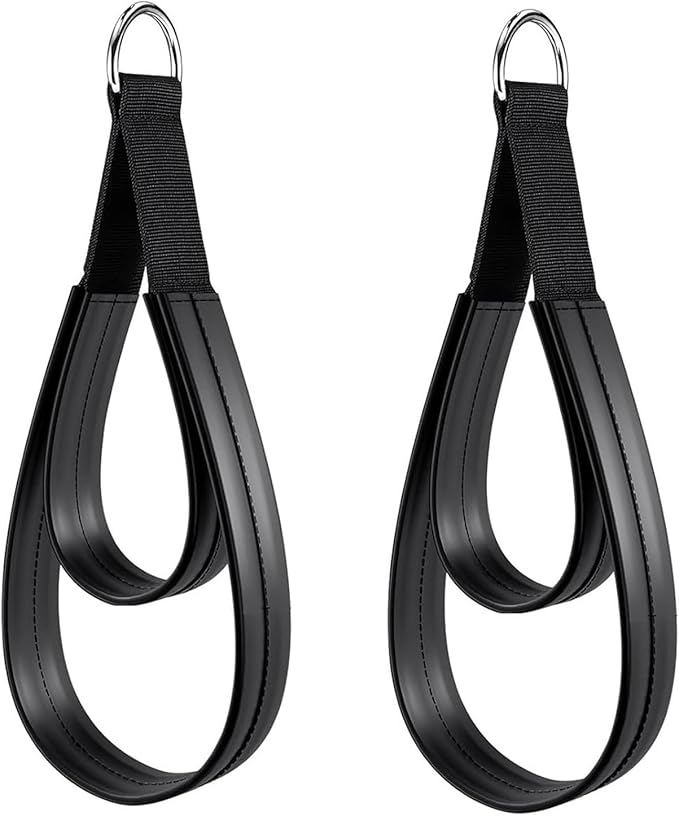 1 Pair Comfortable Pilates Straps Double Looped Exercise D-Rings Easy To Use For Stretching Flexibility Double Looped Exercise Pilates D-rings