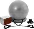 Yoga Ball Chair,Yoga Ball，Exercise Ball, Balance Ball Chair with Adjustable Band & Stability Base Home Yoga Chair for Exercise/Improving Health Pregnancy Birthing Balls Seat(Light Gray,Diameter 65cm (