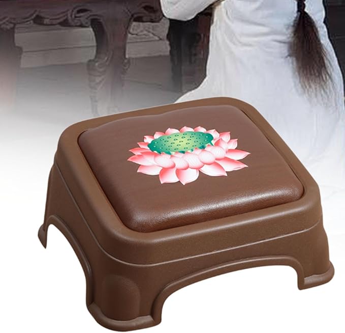 Kneeling Meditation Stool Meditation Bench Prayer Bench Meditation Seat for Prayer, 44.5x56.5x26cm