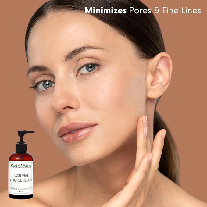 Best of Nature Natural Choice Blend Massage Oil – Professional-Grade, Lightweight & Non-Greasy Moisturizing Oil for Massage Therapy, Spa & Home Use, (8 fl oz)