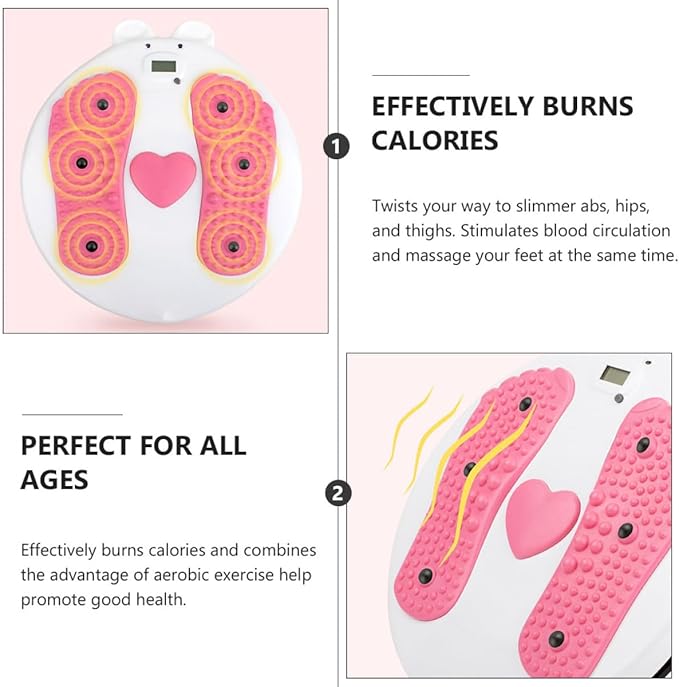 Milisten Twisting Waist Disc Board Slimming Rotating Exercise Machine with Foot Massage for Core Training and Ab Workout at Home