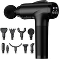 Massage Gun Deep Tissue, Handheld Electric Muscle Massager, High Intensity Percussion Massage Device for Pain Relief with 9 Attachments & 30 Speed(Black