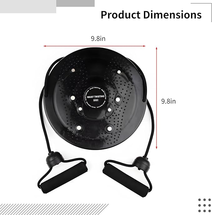 Waist Twisting Disc for Home Exercise, Waist Whisper Ab Twister Board, 9.8 x 9.8 x 1.4 in Plastic, Effortlessly Slim Waist, Supports Up to 220 lbs