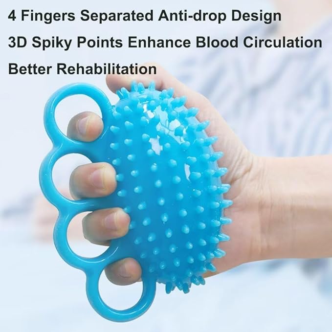 Hand Grip Strengthener Finger Exerciser Ball for Hand Physical Therapy, Stroke, Arthritis, Stress Relief, Muscles Massage, Gifts for Elderly Parents