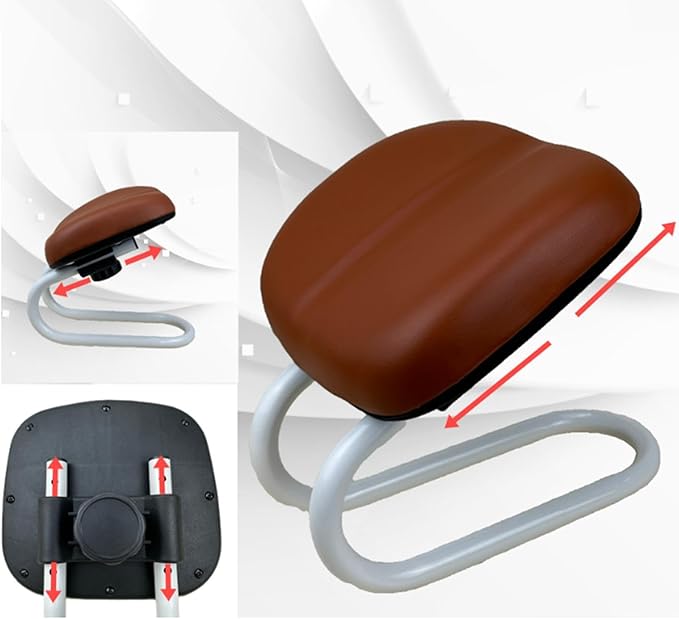 Kneeling Meditation Stool, Prayer Bench Adjustable Height, Portable Meditation Bench, for Studio Yoga Praying Prayer, Brown