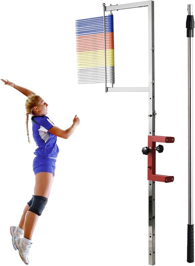 Vertical Jump Tester Wall Mount,Measuring Tool,4.5FT-11.5FT Adjustable Height,High Jumps Trainings Equipment,Volleyball Jumping Trainer for Training,Standing High Jump Training,Single/Four Color