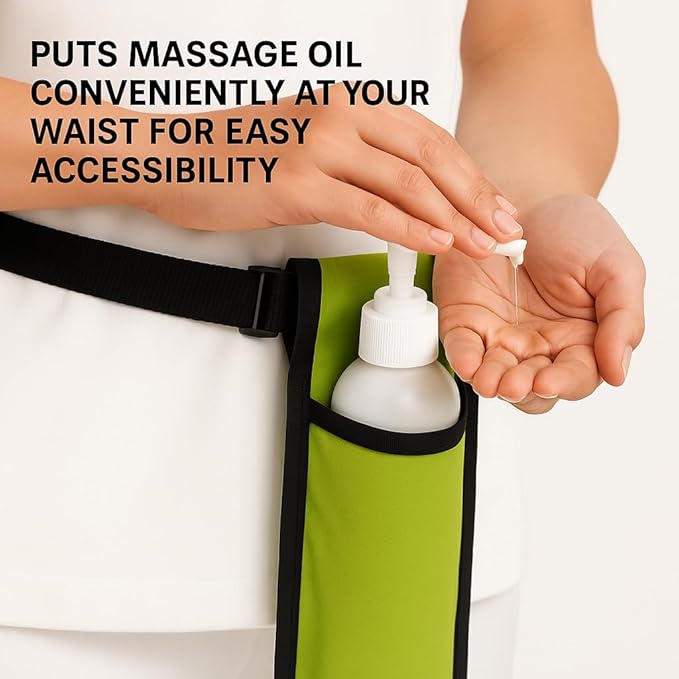 Royal Massage Oil Bottle Holster with Adjustable Strap – Hands-Free Waist or Shoulder Pouch for Therapists – Fits Most Pump Bottles – 8 Color Options - Bottle Not Included (Pink)