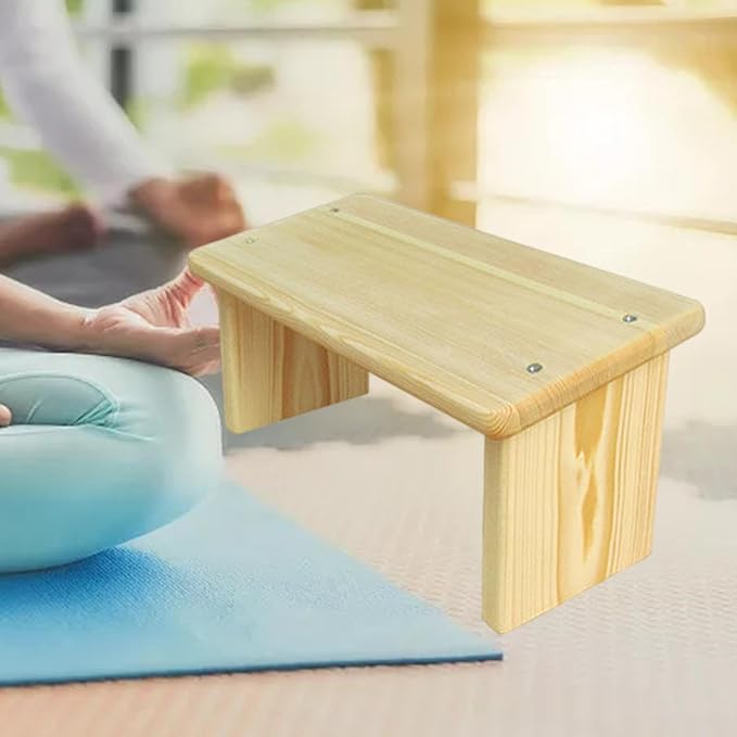 Meditation Bench, Wooden Kneeling Stool, Bench for Deeper & Longer Meditation