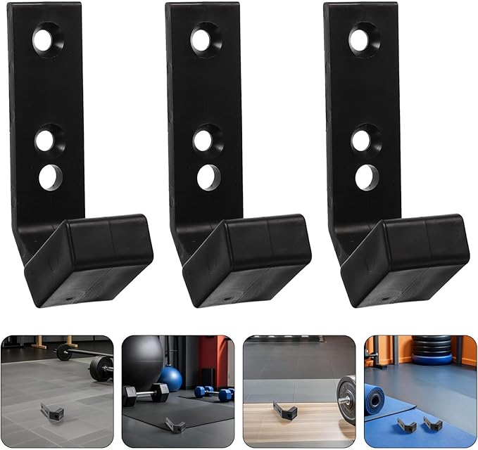 10pcs Squat Rack J Hooks Horizontal Barbell Hanger Power Rack Storage Holder Wall Mount Gym Accessories for Home Fitness Strength Training Equipment