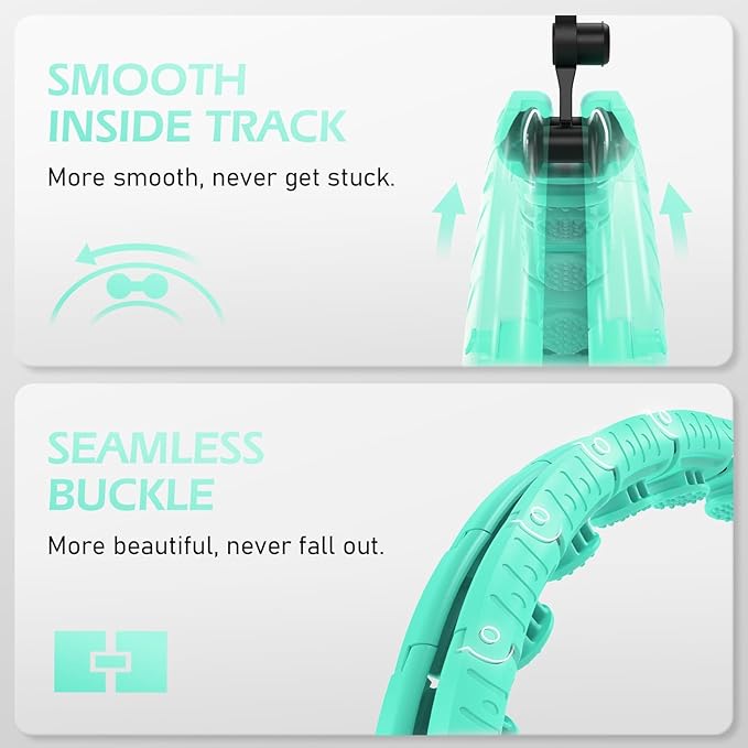 Weighted Hula Circle with 26/32 Links(56-66 Inch) for Adults Weight Loss, Infinity Fitness Hoop Plus Size, for Women Smart Exercise Equipment