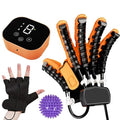 Rehabilitation Robot Glove for Stroke, Robotic Hand Stroke Recovery Equipment, Fingers Strength Training Device for Hemiplegia, Strength Adjustable (Left Hand-M)