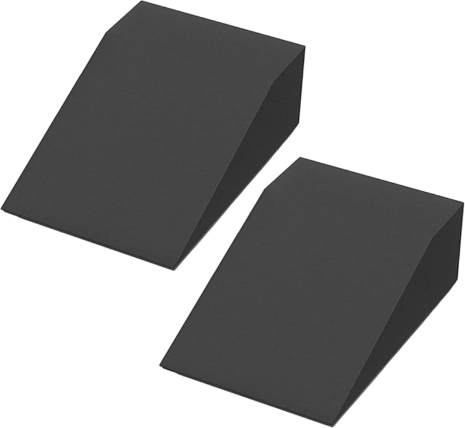 2 Pack Squat Wedge Blocks,Non Slip Professional Squat Ramp for Heel Elevated Squats Calf Raises Platform, Calf Stretcher, Balance, Pushup, Yoga Wrist Support, Pilates, Squat, Riser Block