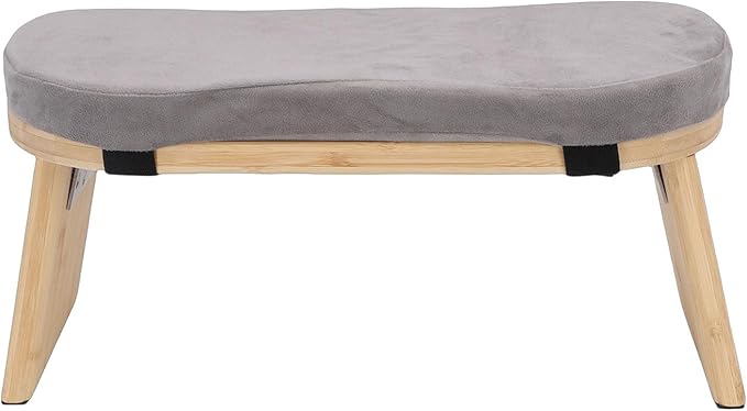 Meditation Bench, Beech Wood Folding Kneeling Stool with Magnetic Hinge Locks and Cotton Cushion, for Relaxation Yoga Zen Meditation Home