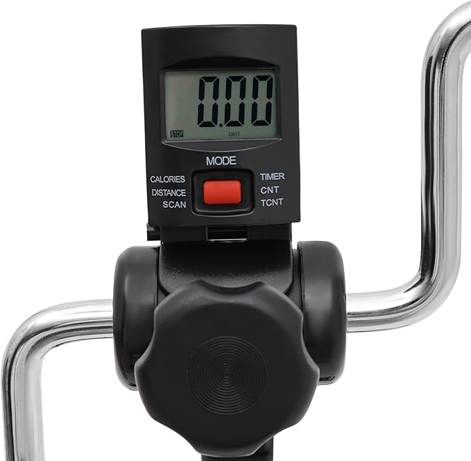 Indoor Pedal Exerciser Bike for Home Fitness & Rehabilitation - Adjustable Resistance, LCD Display, and Massage Rollers, Compact Design for Joint Flexibility & Muscle Strength (120kg Max Weight)