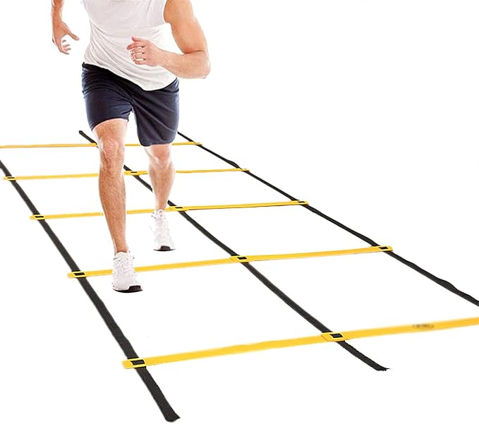 Agility Ladder Double Row Agility Ladder, Adjustable Training Equipment, Football Flexibility Training Jumping Ladder, for Personal Train(Size:4M)
