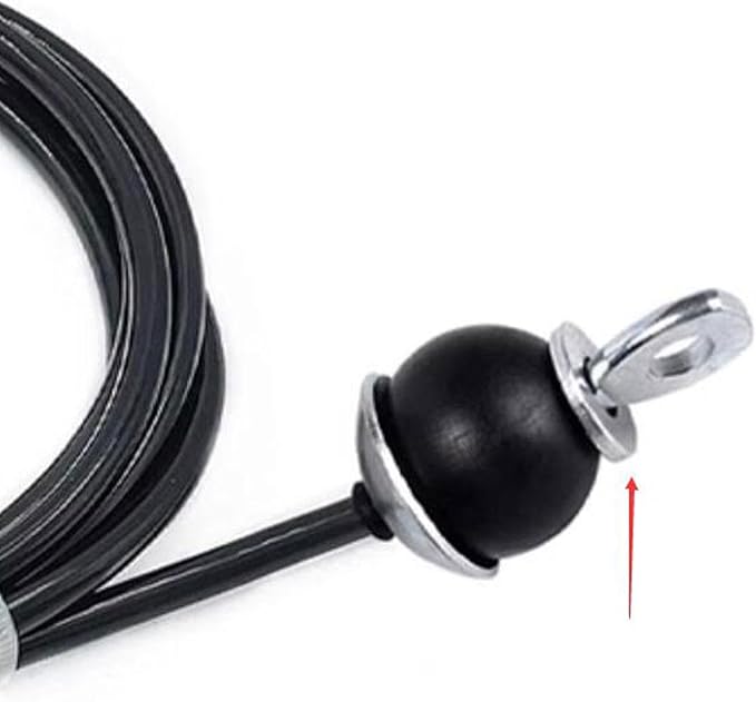 Gym Replacement Cable Steel Wire Rope 6mm Thick Strength Training Cord Pulley System Attachment for Workout Fitness Equipment- 2.5M