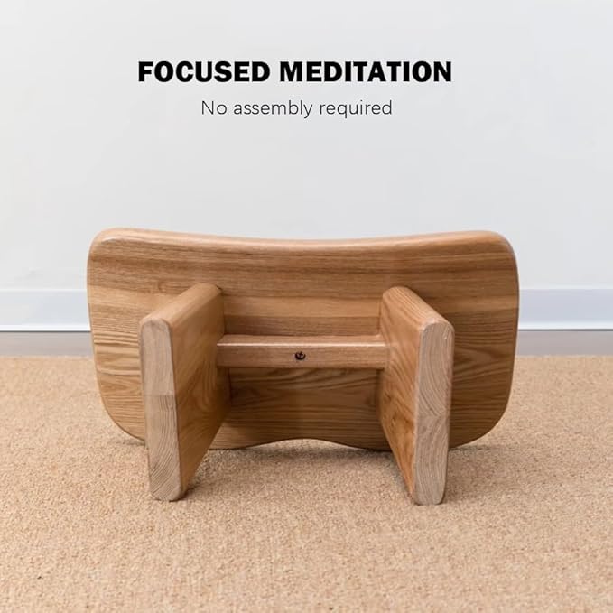 Solid Wood Meditation Stool, Meditation Stool, Church Meditation Stool, Sitting Stool, Tea Kneeling Stool, Meditation Yoga Stool,Brown