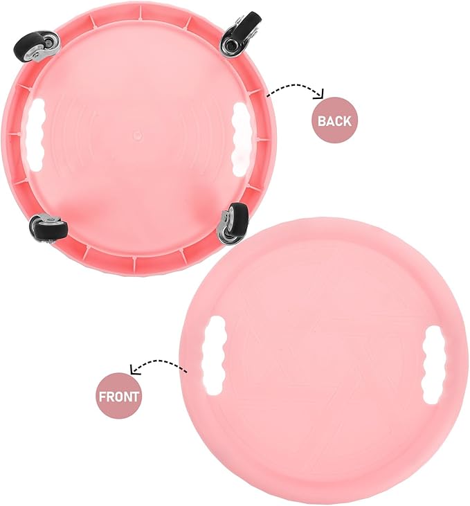 Alipis Ab Roller Wheel with Knee Pad, Core Exercise Abdominal Wheel for Home Fitness, Portable Silent Sliding Disc for Strength Training and Abs Workout