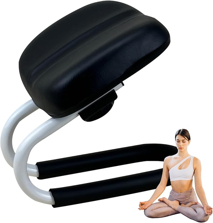 Meditation Seat- Prayer Kneeler Bench | Ergonomic Metal Kneeling Chair For Hip Support | Metal Kneeling C hair Enhances Comfort,Ergonomic Meditation Bench | Portable Prayer C hair For Home Yoga Studio