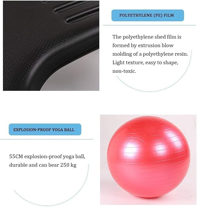 Ball Chair Stability,Office Fitness Ball Chair,Exercise Yoga Ball Chair,Ergonomic Balance Ball Posture Chair,for Back Pain Relief (Green)