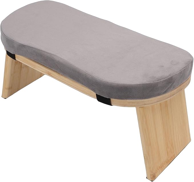 Folding Meditation Bench, Kneeling Stool with Magnetic Hinge Locks & Soft Cotton Cushion, Supports 260lbs, Compact for Yoga, Zen Meditation & Relaxation