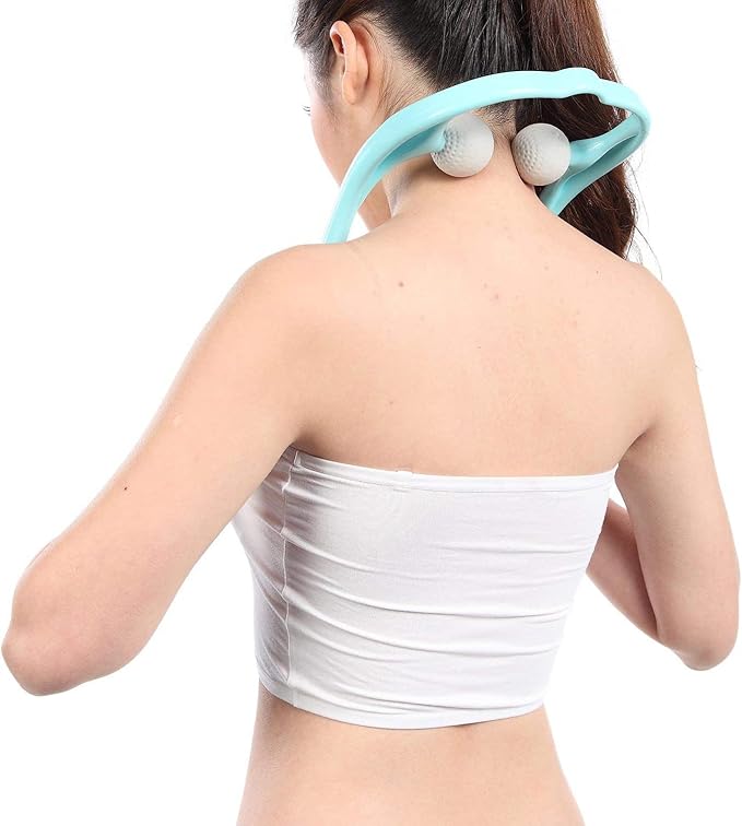 Mount Plus M1212 Shiatsu Neck Massager for Neck and Shoulder with Deep Tissue Trigger Point Manual Self Muscle Massage for Muscle Pain Relief (Simulates Massage Therapist Hands) (2 Pack Green)