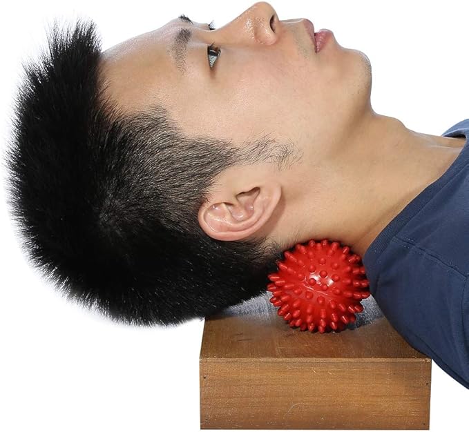 Spiky Massage Ball Peanut Massager Ball Fitness Exercise Mobility Peanut Ball Pain Muscle Steess Foot Myofascial Relief for Plantar Fasciitis Heel Foot Arch Pain (perple)