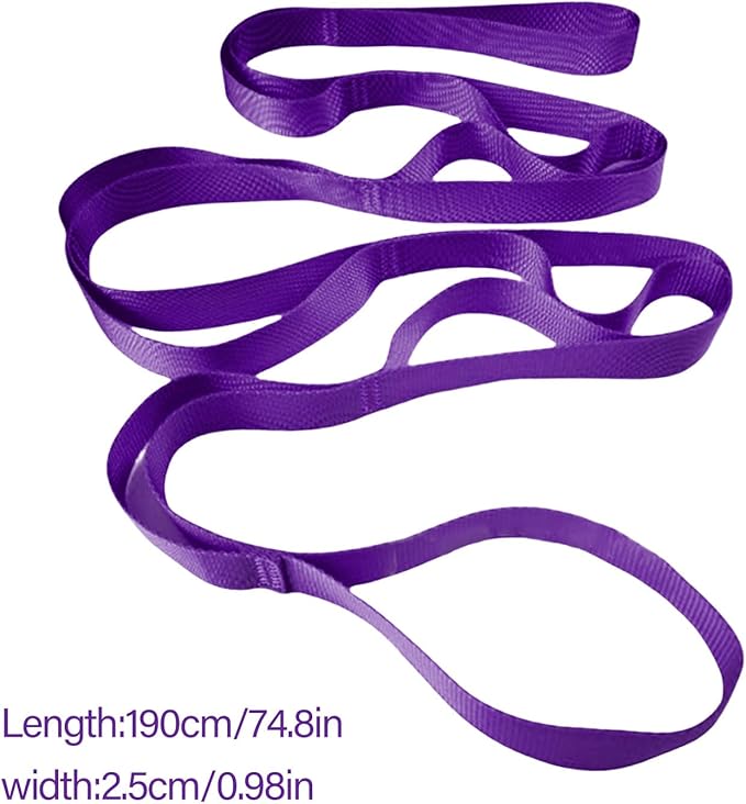 10 Loop Not-Elastic Pilate Stretch Band Stretching Strap Pilate for Home Exercise Workout Pilates and Gymnastics Stretching Yoga
