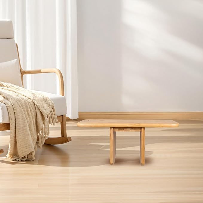 BESPORTBLE Meditation Bench Wooden Stool Compact Portable Multi-Functional Seat for Yoga Prayer and Office Use with Smooth Finish and Stylish Craftsmanship