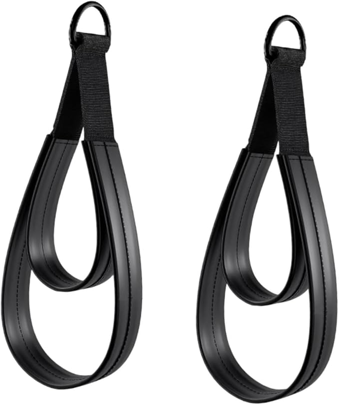 2Pcs Pilates Double Loop Straps for Reformer Comfortable Grip D Rings Strap Handle for Improve Flexibility Strength Dexterity