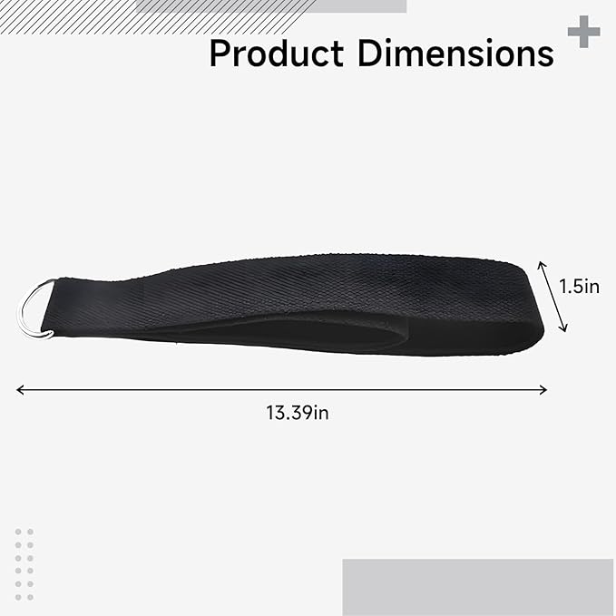 2 Pcs Cotton Pilates Straps with Double Loops for Reformer, Soft and Flexible Ankle/Wrist Exercise Bands, Home Gym Accessories