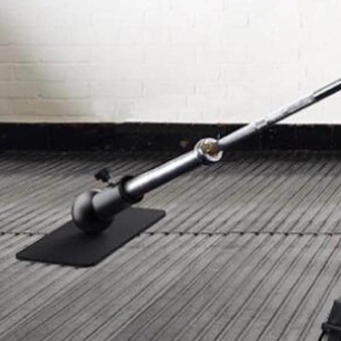 Barbell Attachment Rotating Sleeve Stand for Strength Training, Iron Material Black, Gym Equipment Part for Deadlift Row Abdominal Back Muscle Workouts