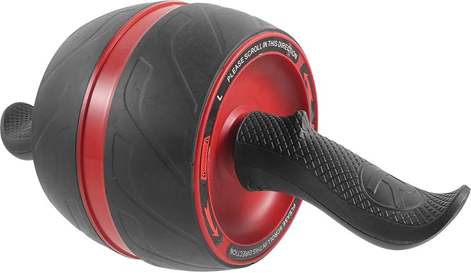 BESPORTBLE Ab Roller Wheel with Auto Rebound for Core Workout, Home Fitness Exercise Roller Wheel for Abdominal Training, Sturdy Grey and Red Abs Trainer for Men and Women