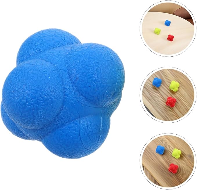 6pcs Agility Reflex Training Balls 5.5cm Hexagonal Reaction Balls for Hand-Eye Coordination and Body Coordination Training in Sports and Fitness and Adults