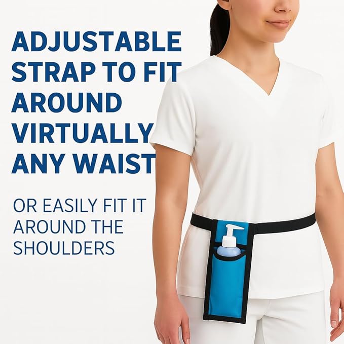 Royal Massage Oil Bottle Holster with Adjustable Strap – Hands-Free Waist or Shoulder Pouch for Therapists – Fits Most Pump Bottles – 8 Color Options - Bottle Not Included (Pink)