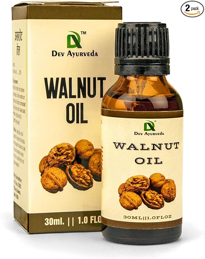 Walnut Oil 100% Cold Pressed 30mL.(Pack of Two 30ML X2 =60ML) The Original Thyroid Massage Oil