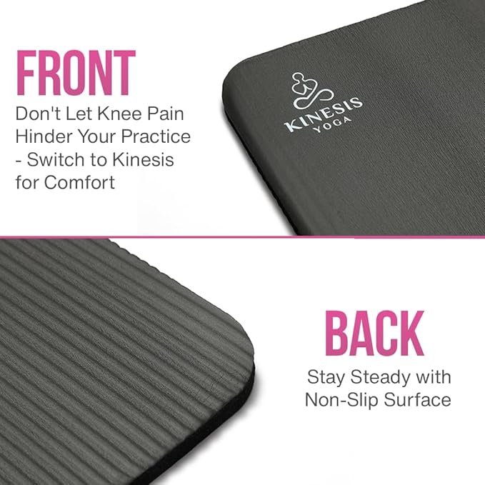 Knee Pad Cushion - Extra Thick 1 inch (25mm) for Pain Free Yoga - Includes Breathable Mesh Bag for Easy Travel and Storage (Does Not Include Yoga Mat)