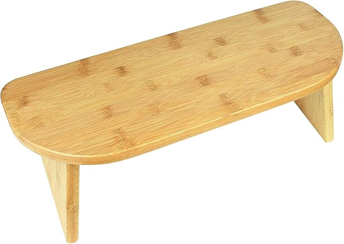Portable Bamboo Ergonomic Folding Meditation Bench, Perfect Kneeling Stool Ergonomic Bamboo Bench for Extended Practice - Includes Carrying Bag